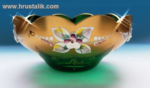 Смальта зеленая золото. Розетка №23