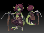Миниатюры Девушки гоблины 32мм 75мм 100мм goblin girl