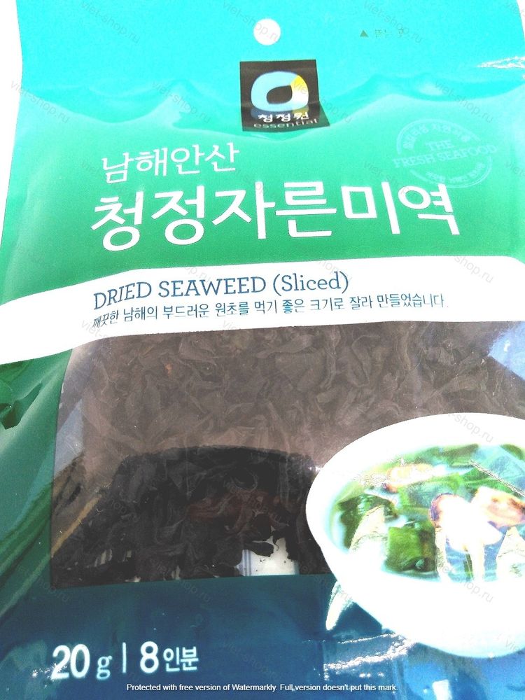 Корейская морская капуста нарезанная Dried Seaweed (sliced), 20г.