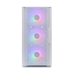 Корпус BaseTech eXtreme GFX-06, Без БП, mATX, белый, 4xFRGB FAN, 2xUSB2, 1xUSB3, бок: закалённое стекло (BT-GFX-06W-MESH-4F-RGB)