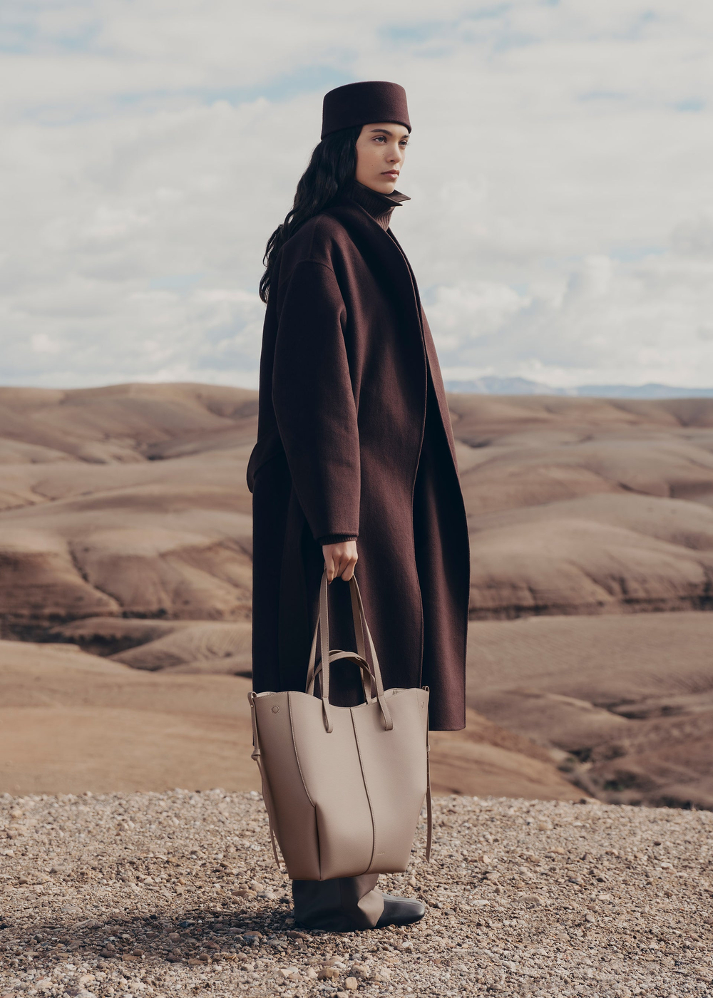 POLENE СУМКА CYME TOTE, ТЕМНО-СЕРЫЙ