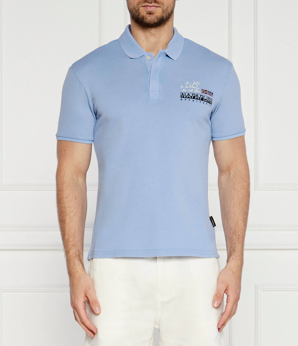 Поло Napapijri - голубой(NP0A4HPX)