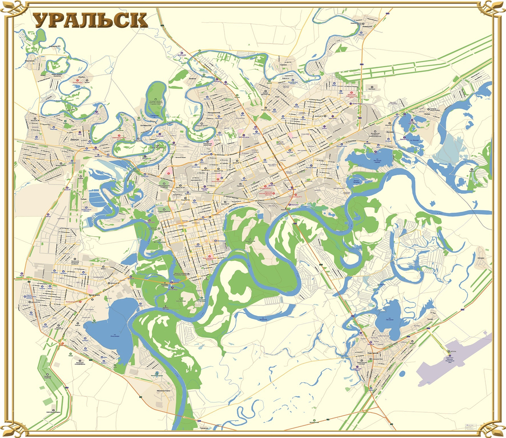 город Уральск ,150 см х 180 см 2025 год