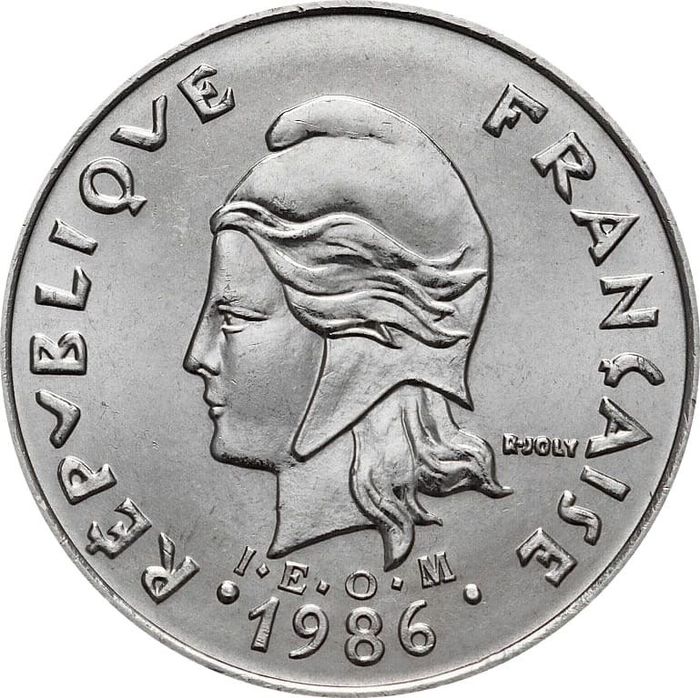 20 франков 1986 Новая Каледония XF