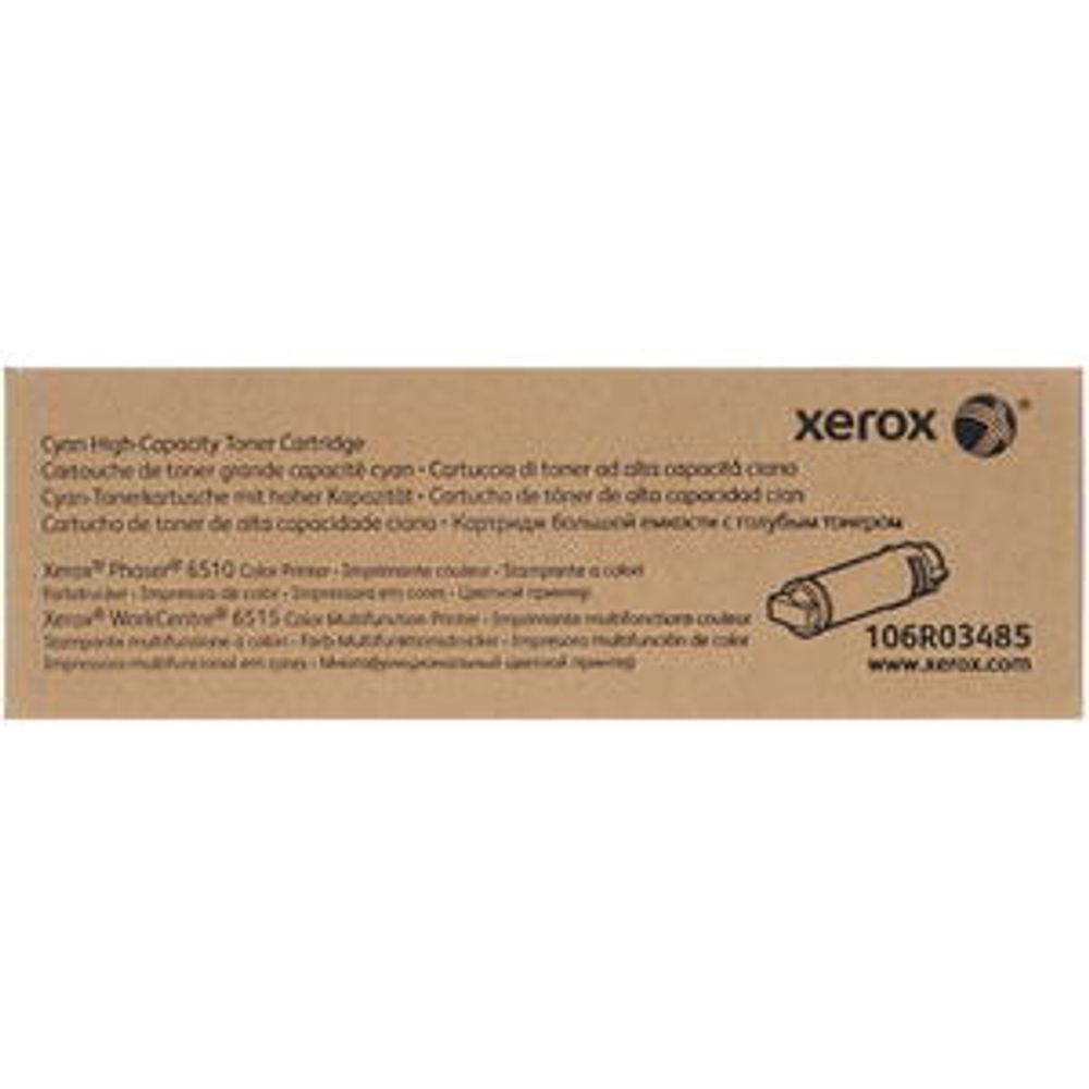 Тонер-картридж XEROX Phaser 6510/WC 6515 голубой (2,4K) (106R03485)