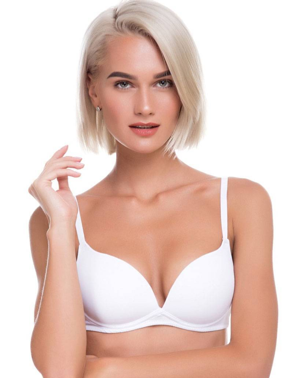 Бюстгальтер-балконет с градуированными чашечками (Размер: 1B) (Цвет: черный)