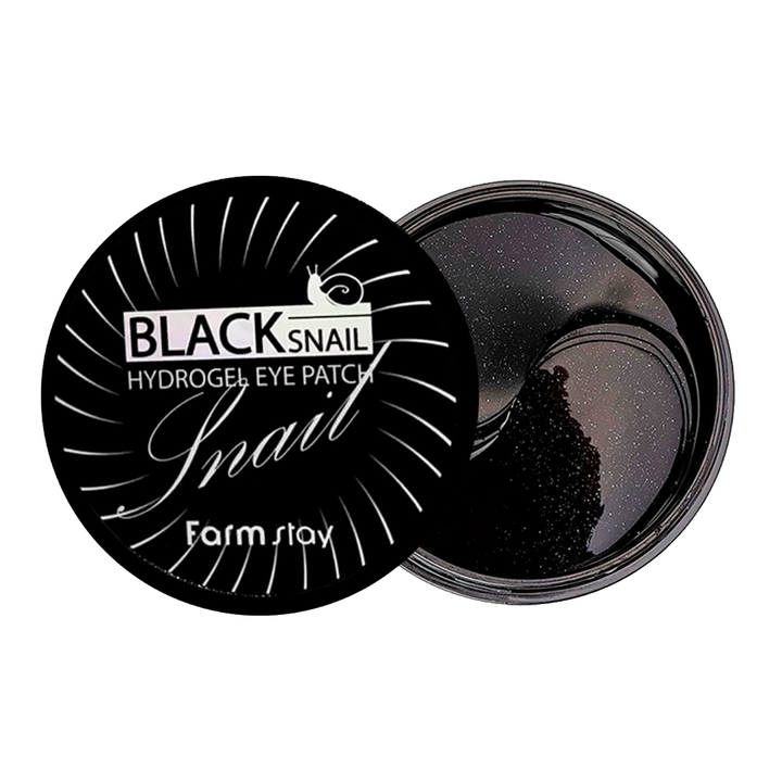 Патчи для век FarmStay Black Snail гидрогелевые с муцином черной улитки Hydrogel Eye Patch 90 г / 60 шт