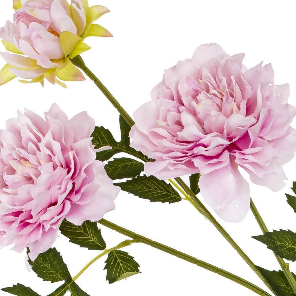 GAEM Цветок искусственный с каплями росы "Пион" , L12 W10 H66 см