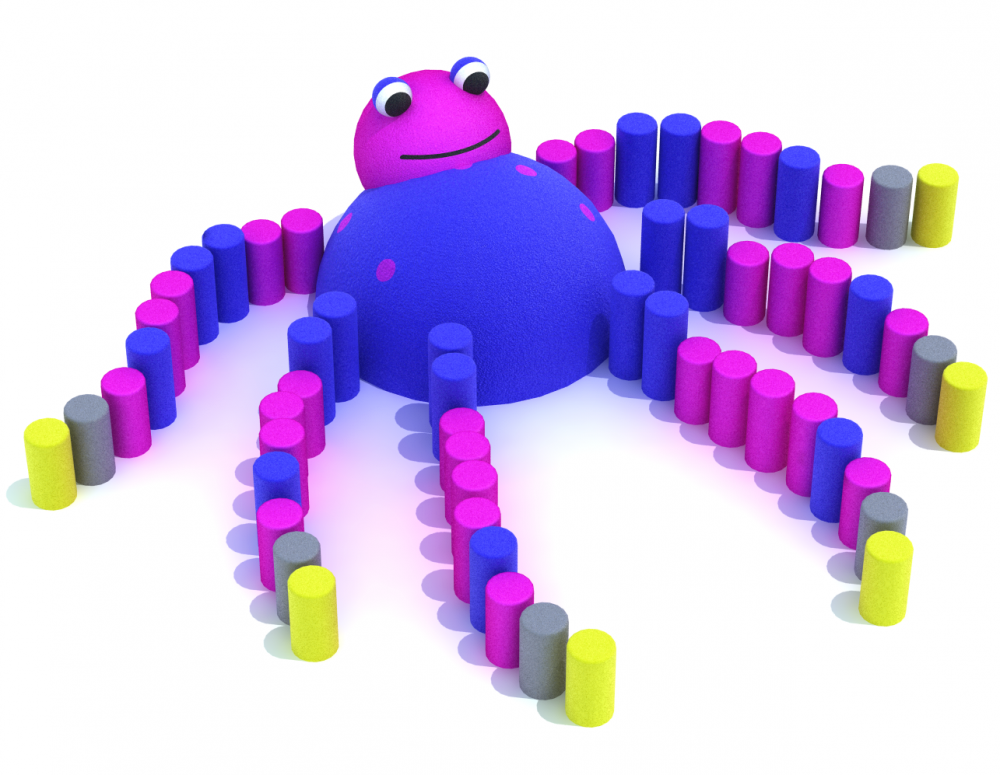 Резиновая фигура 3D Осьминог для детских площадок