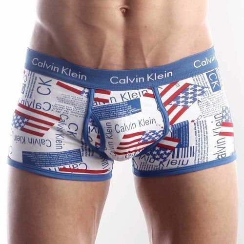 Мужские трусы хипсы Calvin Klein 365 print Blue America