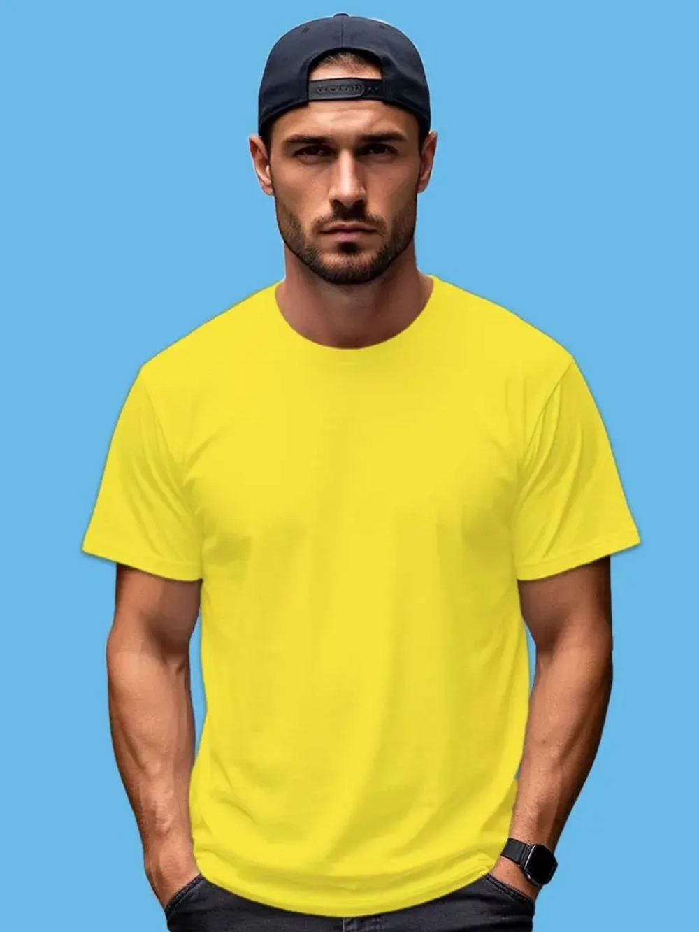 Футболка Взрослая.Премиум однотонная.Набор 2 шт