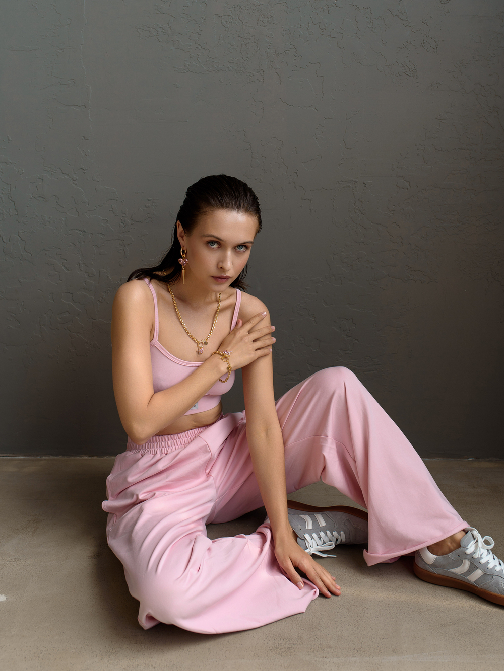 Серьги "Pink soul 4 Thorns" Gold