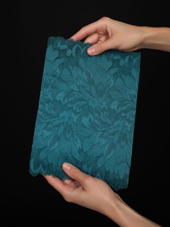 03-77 Кружево эластичное 24 см, зеленый