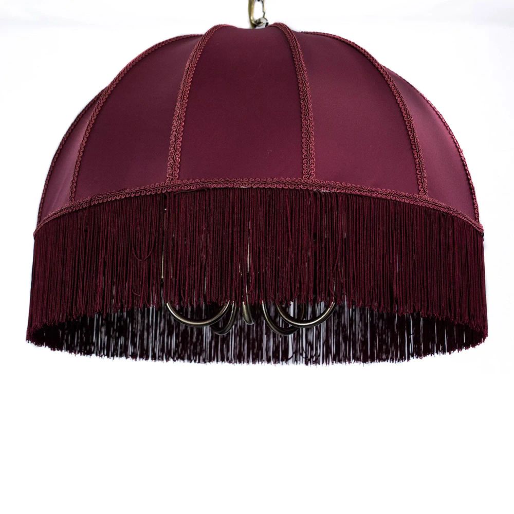 Citilux Базель CL407153 Люстра подвесная с бордовым абажуром