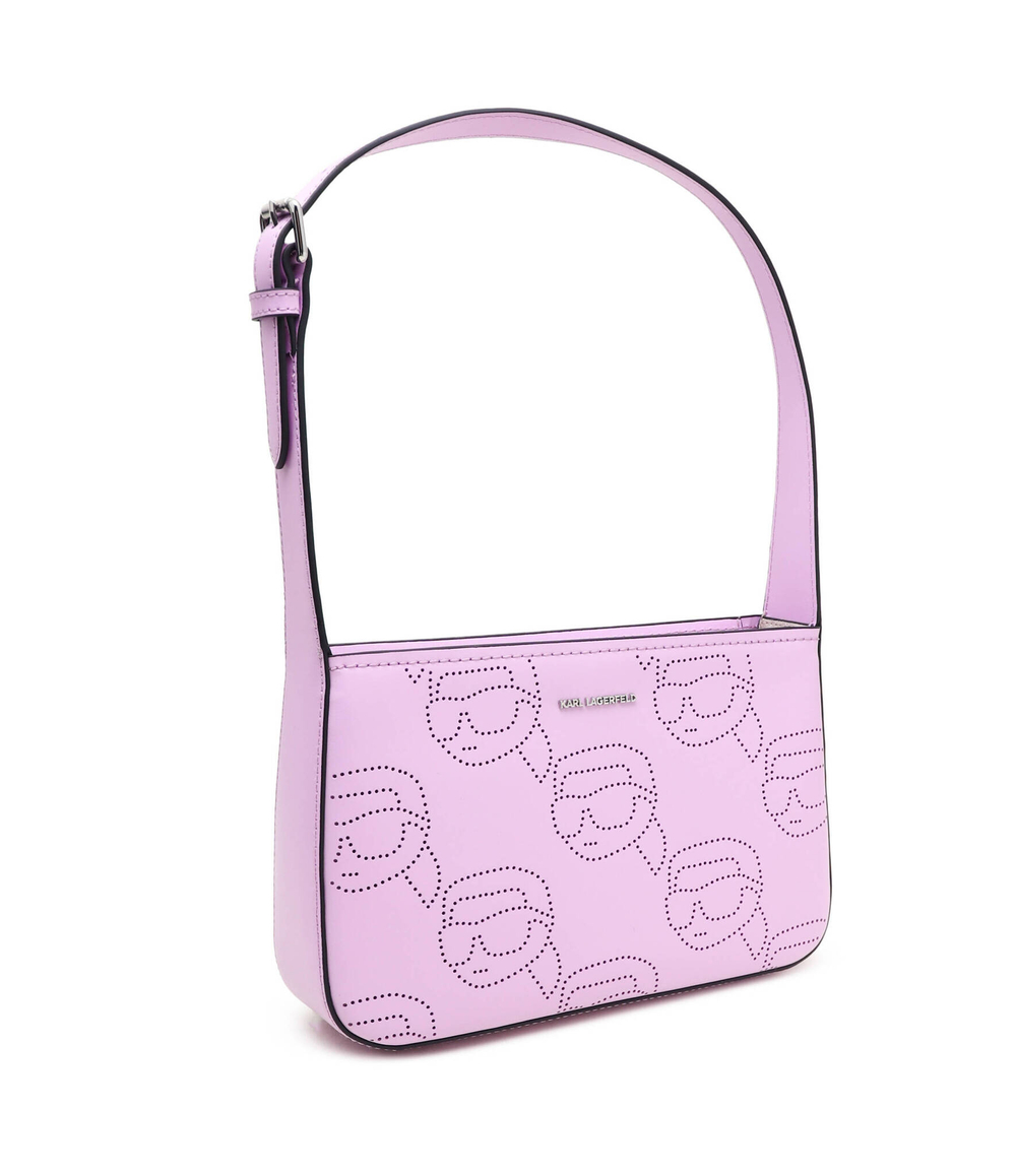 Кожаная сумка через плечо Karl Lagerfeld - фиолетовый(241W3003)