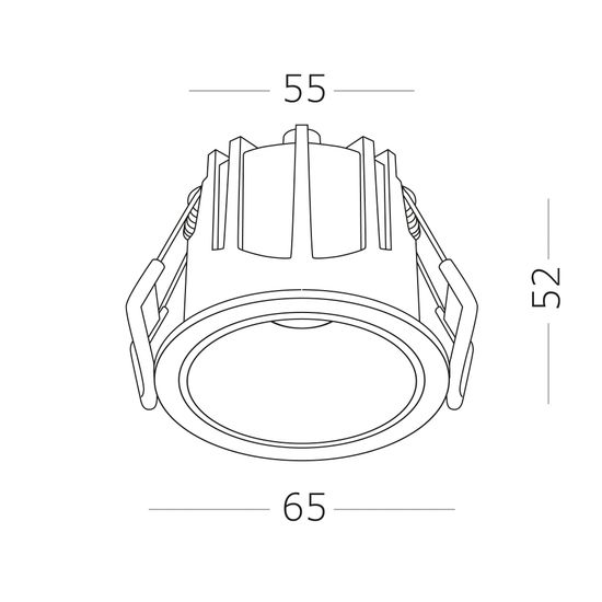 ST757.448.10R Св-к встр. Белый LED 1*10W 60° IP20 D65xH52 85-265V В комплекте Встраиваемые светильники
