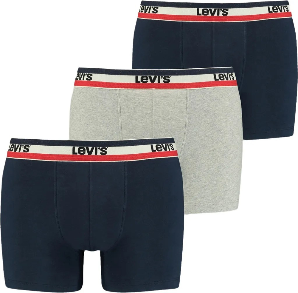 Трусы мужские ( набор 3 шт. ) LEVI'S SPRTSWR LOGO BOXER BRIEF 3P