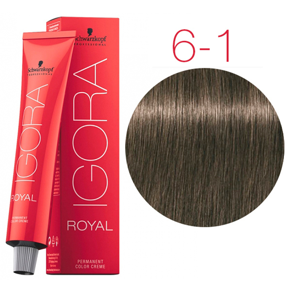 Краска для волос Igora Royal 6-1 Темный русый сандрэ Schwarzkopf Professional, 60 мл