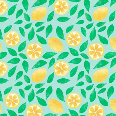 Сочные лимоны на мятном фоне