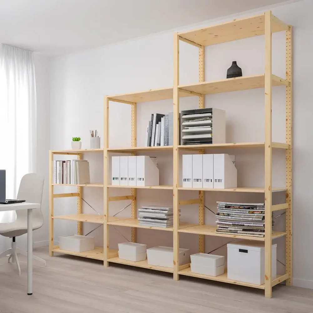 Стеллаж - IKEA IVAR, 259х30х226 см, сосна, ИВАР ИКЕА