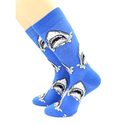 Носки с принтом "Акулы" синие Hobby Line