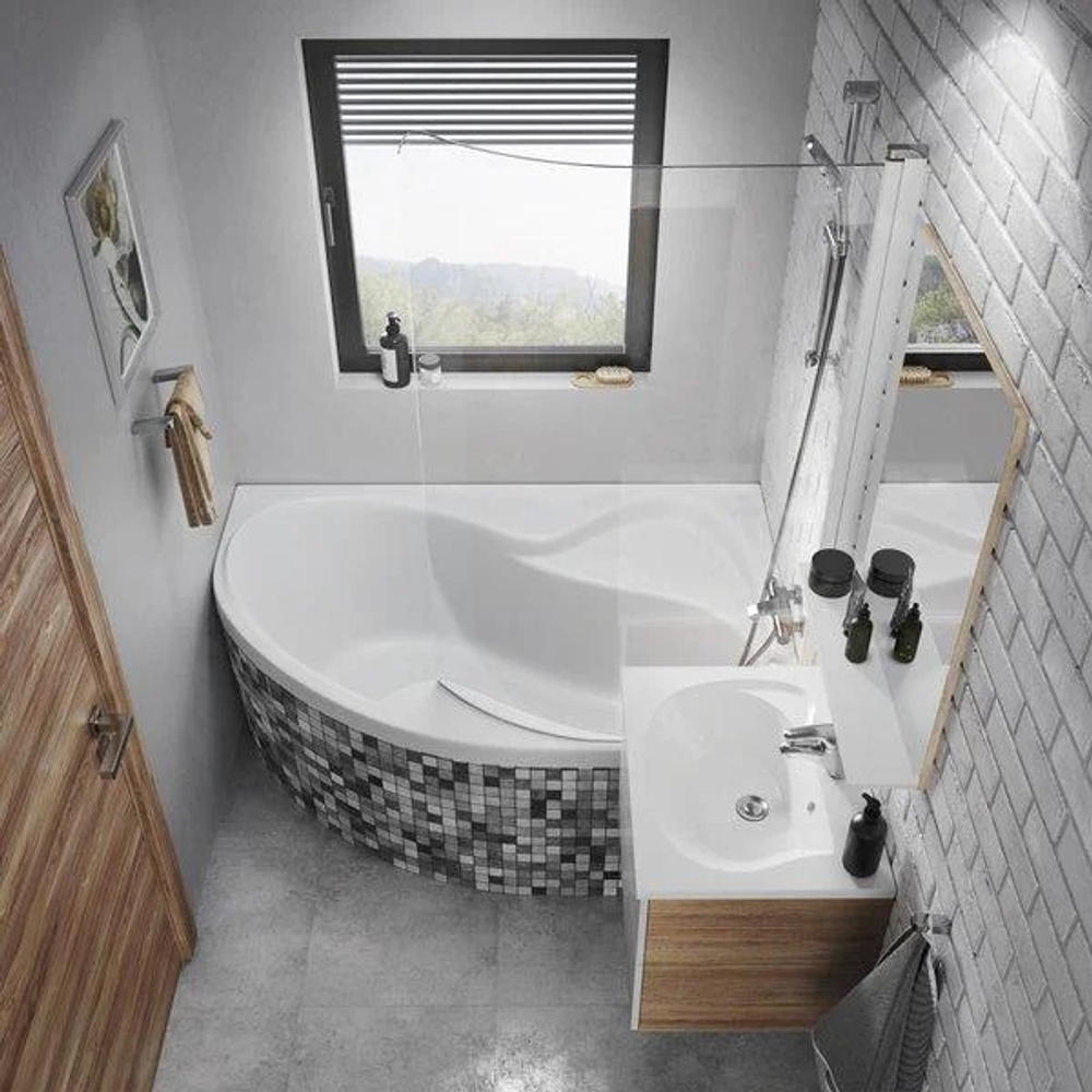 Ванна акриловая ассиметричная ROSA II 150х105 L белая