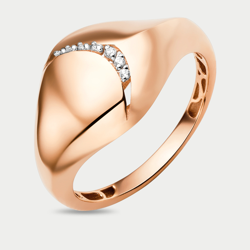 Кольцо для женщин из розового золота 585 пробы с фианитами (арт. 900271-1102)