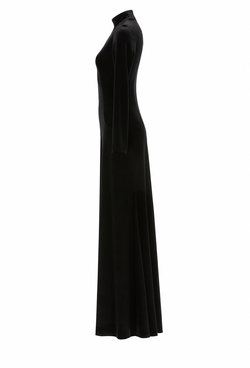 Бархатное платье в пол с фигурными вырезами 10-01-24 FW