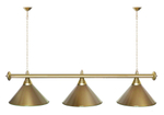 Лампа STARTBILLIARDS 3 пл. (плафоны зеленые,штанга золотая,фурнитура золото)