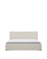 Кровать Nahiri бежевого цвета из шенилла с ящиком для хранения 150 x 200 см