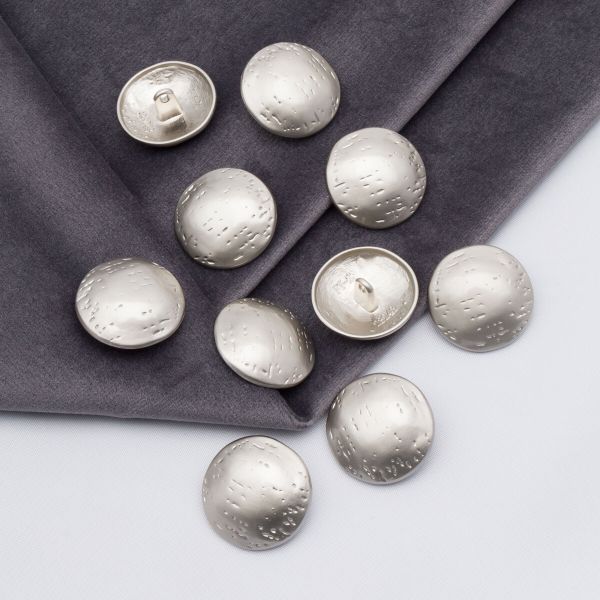 Пуговицы металл на ножке 36L=23 мм, M.Silver (матовый серебристый), 10 шт, MP21