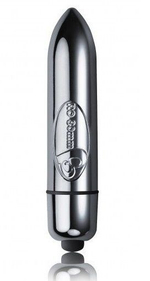 Серебристая вибропуля Rocks-Off RO - 8 см. (Цвет: серебристый)