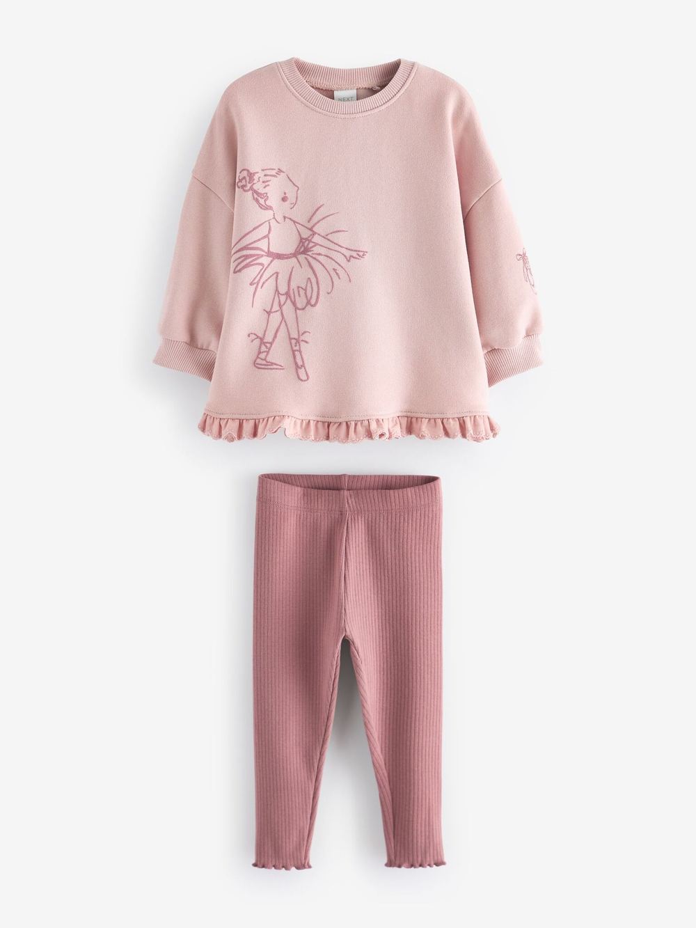 Толстовка и легинсы в комплекте для девочки Next 377-655, Розовый