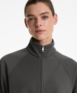 Oysho Стеганая куртка с регулируемой талией, темный антрацит