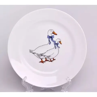 Тарелка мелкая 200 мм Гуси Идиллия