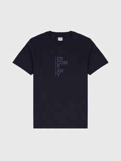 Футболка C.P. Company 30/1 Jersey Vertical Logo Navy