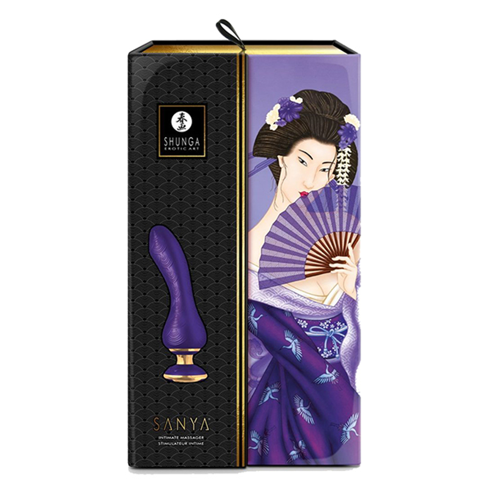 Фиолетовый вибростимулятор 18,5см Shunga SANYA SH-SANYA-303
