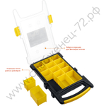 STAYER ROCKET-15, 280 x 320 x 50 мм, (11″), пластиковый органайзер с 15 съемными лотками (2-38031)