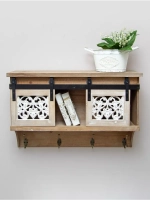 Полка настенная навесная 64*20.5*42 см