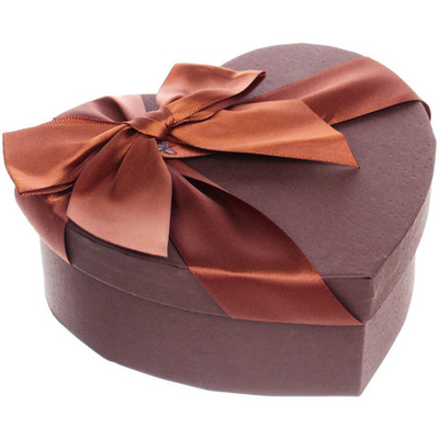 Коробка подарочная «Подарок от сердца» 16*14*6 см, шоколад