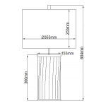 Настольная лампа Quintiesse, Арт. QN-RENO-SMOKE-PN