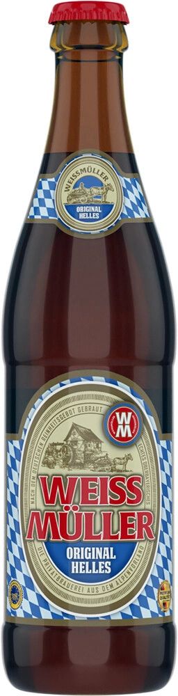 Пиво ВайсМюллер Ориджинал Хеллес / WeissMuller Original Helles 0.5 - стекло