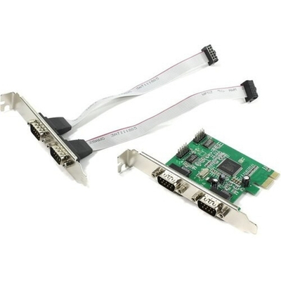 Планка в корпус Espada Контроллер PCI-Ex1, 4xCOM9M (OEM) (FG-EMT04A-1-BU01) (38865)