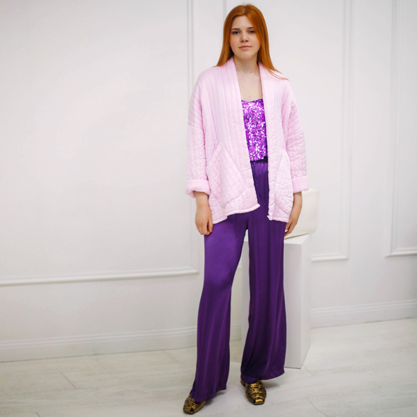 Брюки, цвет фиолетовый, Италия