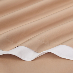 Постельное белье cемейное Сlaire&Caroll Lili бежевое с белым кантом