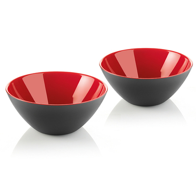 Набор мисок my fusion, ?12 см, черно-красный, 2 шт.