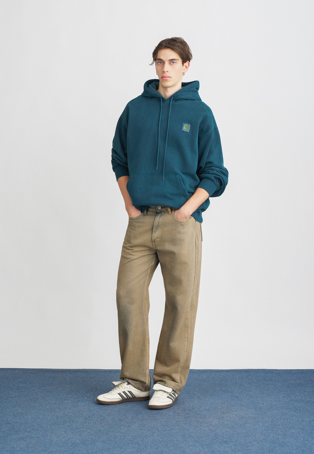 Carhartt WIP Толстовка с капюшоном - глубокая лагуна/бензин