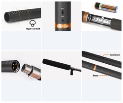 E-IMAGE PM-846 Professional shotgun microphone, long, 21*369 mm. Микрофон