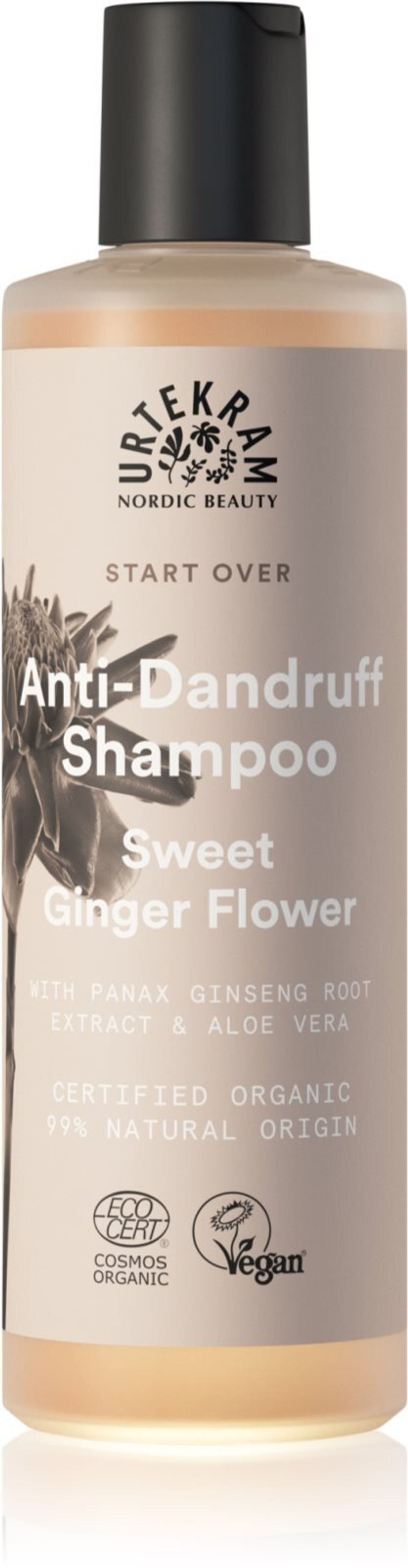 Urtekram Sweet Ginger Flower - увлажняющий шампунь против перхоти с экстрактами алоэ и имбиря /   250  ml  / GTIN 5701058011967