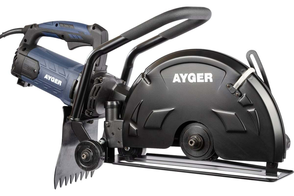 Электрический резчик по бетону AYGER сухой и мокрый рез AWC355/2700